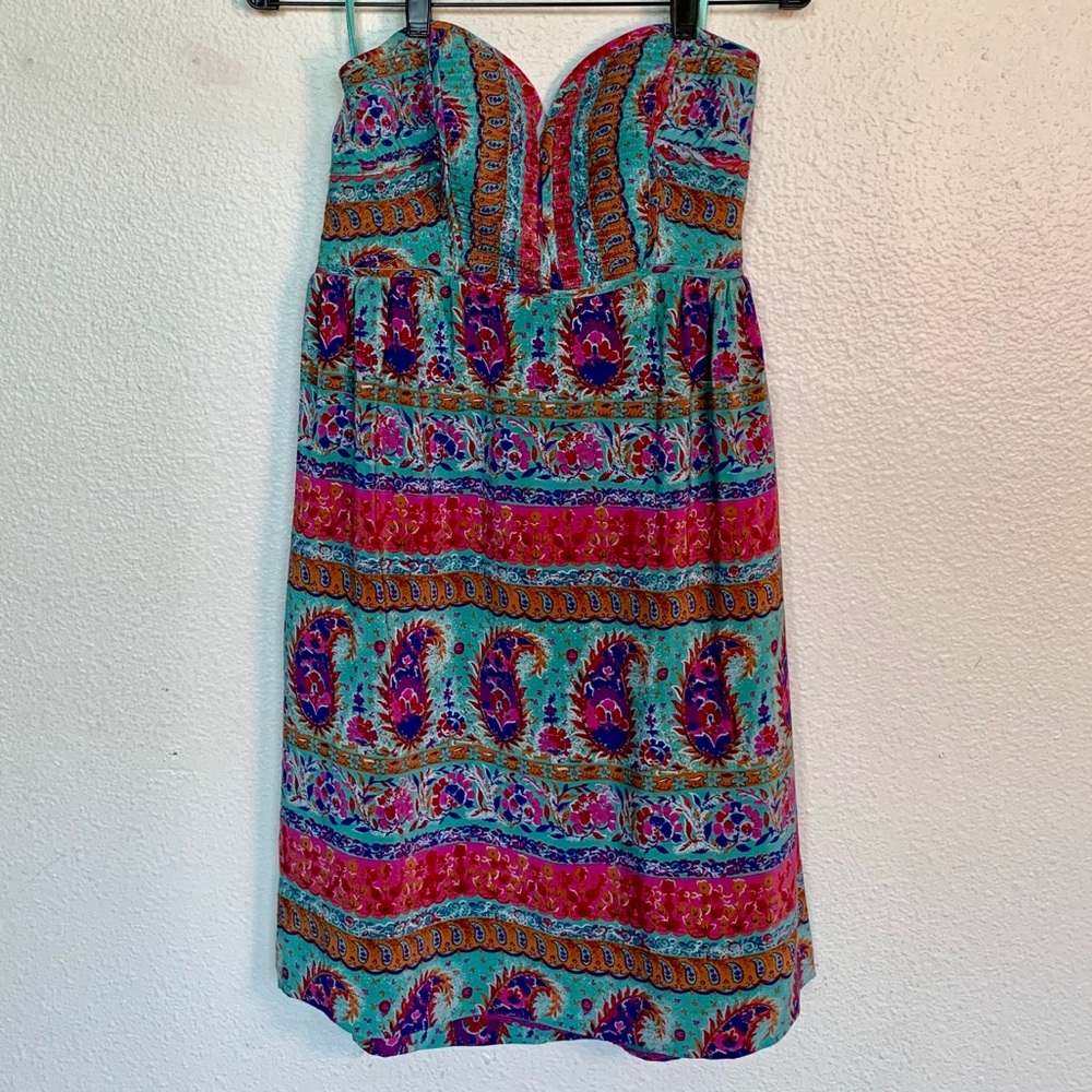 Anthropologie by Maple Strapless Dress w/pockets